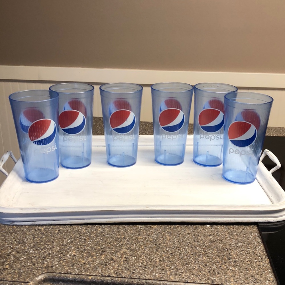 Pepsi vintage hard plastic glasses collectors item